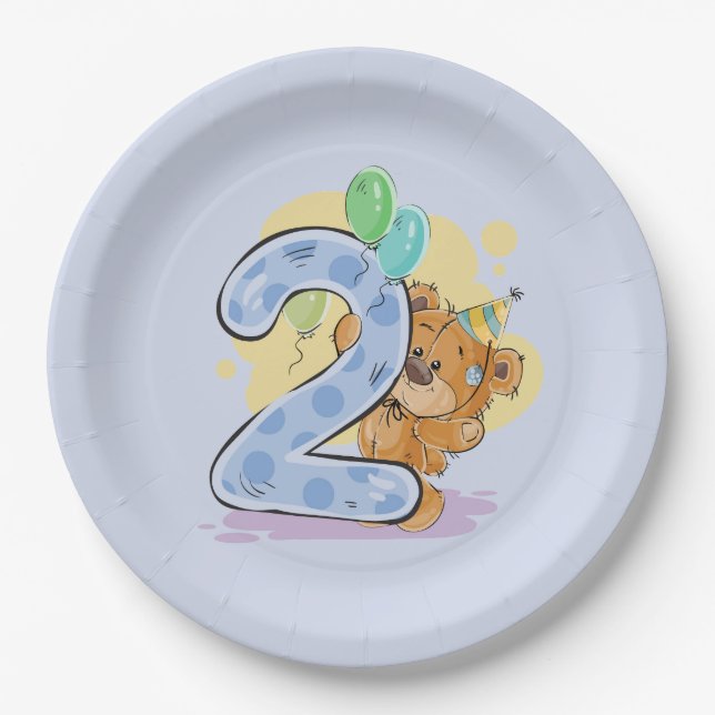 2nd Birthday Paper Plates (Front)
