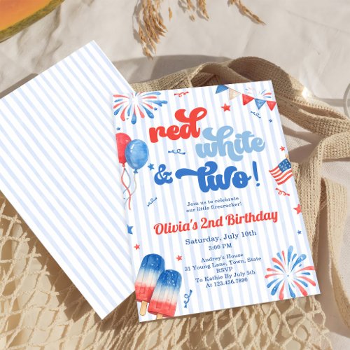 2nd Birthday Party Invitation - 4th of July