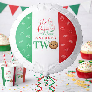2nd Birthday Party Italian Meatball Balloon