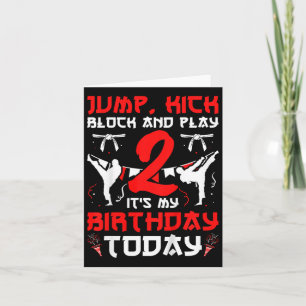 2nd Birthday Party Karate 2 Year Old Karate Birthd Card
