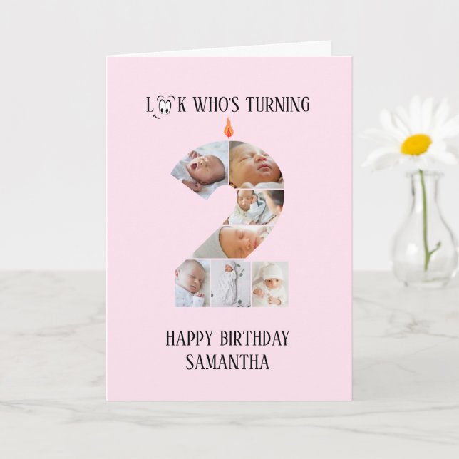 2nd Birthday Photo Card (Small Plant)