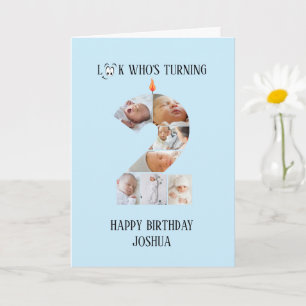 2nd Birthday Photo Card