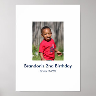 2nd Birthday photo custom Sign In Party Board two