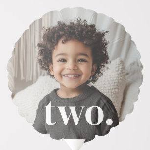 2nd Birthday Photo - two Balloon