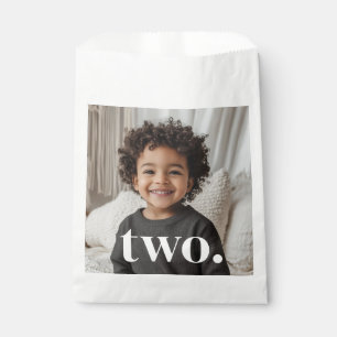 2nd Birthday Photo - two Favor Bag