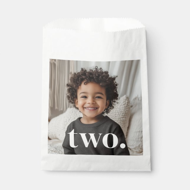 2nd Birthday Photo - two Favor Bag (Front)