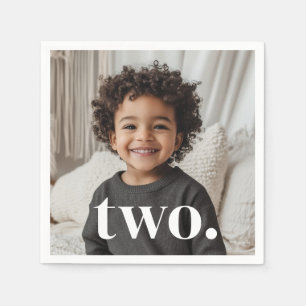 2nd Birthday Photo - two Napkins