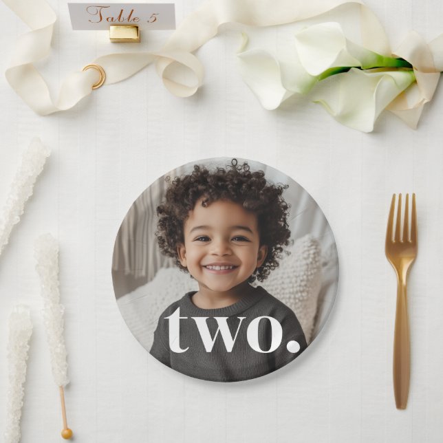 2nd Birthday Photo - two Paper Plates (Wedding)