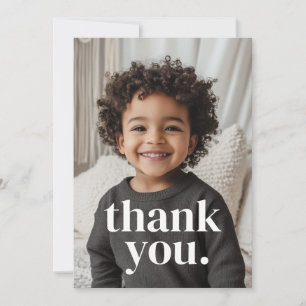 2nd Birthday Photo - two Thank You Card