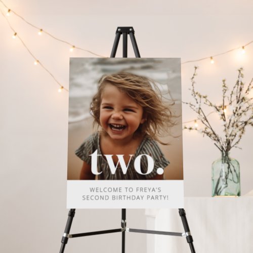 2nd Birthday Photo Welcome Sign