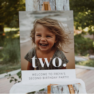 2nd Birthday Photo Welcome Sign