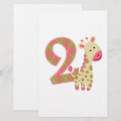 2nd Birthday Pink Giraffe (Front/Back)