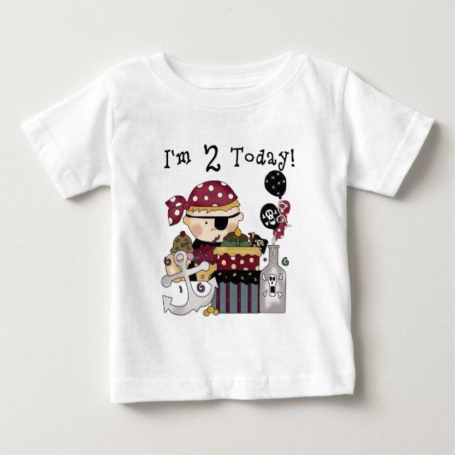 2nd  Birthday Pirate Tshirts and Gifts (Front)