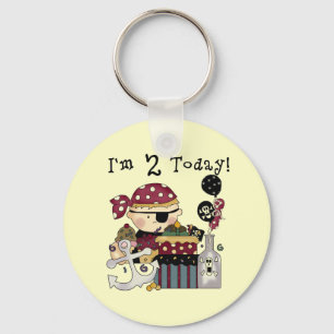 2nd  Birthday Pirate Tshirts and Gifts Keychain