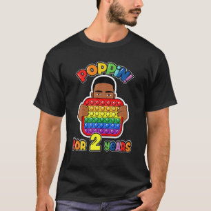 2Nd Birthday Pop It Fidget Boy African American T-Shirt