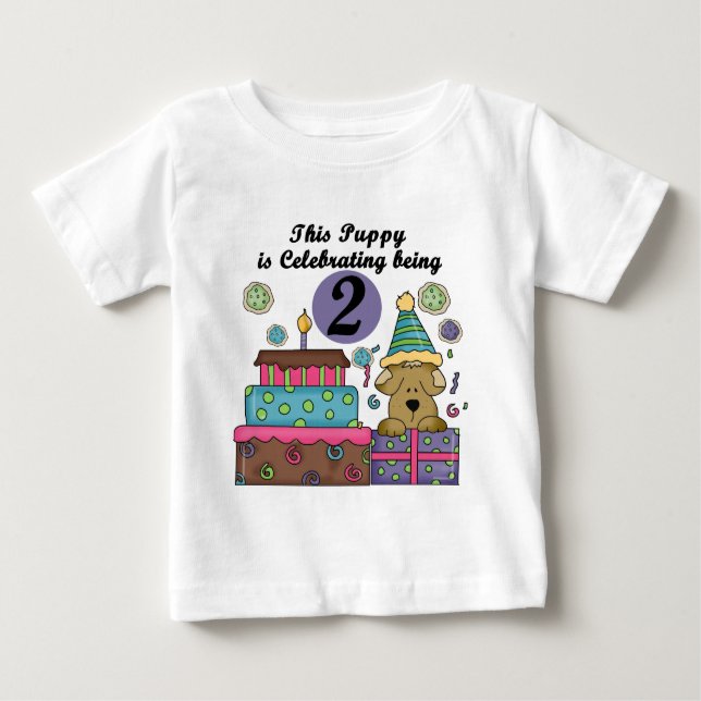 2nd Birthday Puppy Tshirts and Gifts (Front)