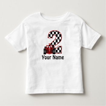 2nd Birthday Race Car Personalized Shirt by mybabytee at Zazzle
