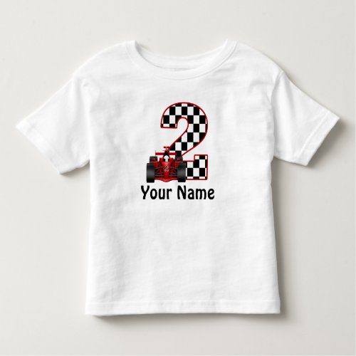 2nd Birthday Race Car Personalized Shirt