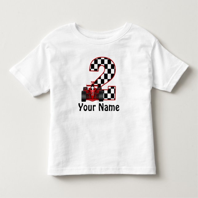 2nd Birthday Race Car Personalized Shirt (Front)