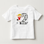 2nd Birthday Red And White Soccer Goal T-shirt at Zazzle