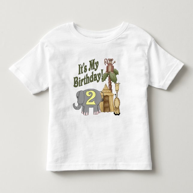 2nd Birthday Safari Toddler T-shirt (Front)