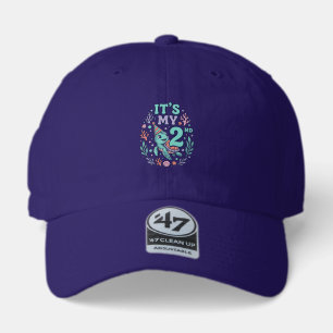 2nd Birthday Sea Turtle Vintage Engraving Design_1 47 Brand Hat
