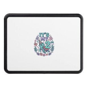 2nd Birthday Sea Turtle Vintage Engraving Design_1 Hitch Cover