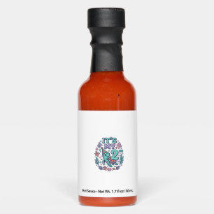 2nd Birthday Sea Turtle Vintage Engraving Design_1 Hot Sauces