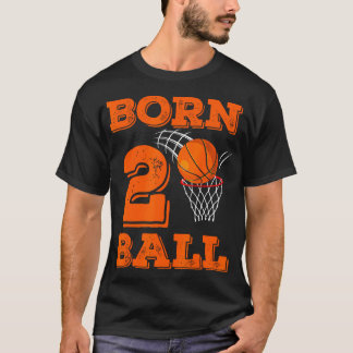 2Nd Birthday Shirt Boy Born 2 Ball Basketball Spor
