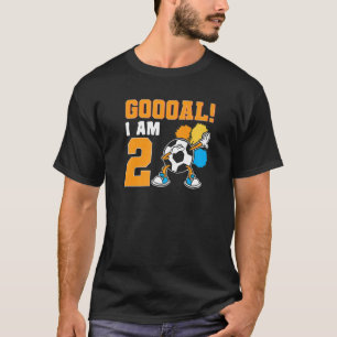 2nd Birthday Soccer Themed Birthday Party 2 Years  T-Shirt