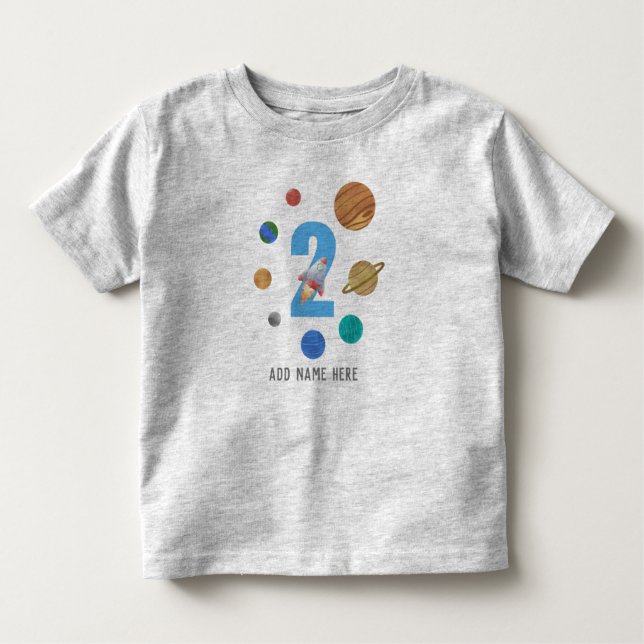 2nd Birthday Solar System Planet  Toddler T-shirt (Front)