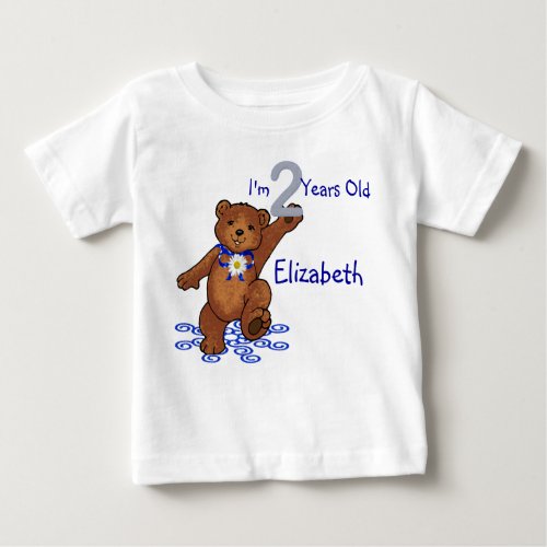 2nd Birthday Teddy Bear for Girl Baby T_Shirt