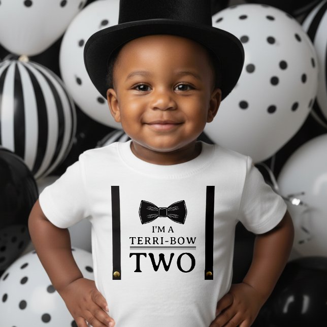2nd Birthday Terri-Bow Two Bowtie Suspenders Toddler T-shirt (2nd Birthday Terri-Bow Two Bowtie Suspenders Toddler T-shirt
)