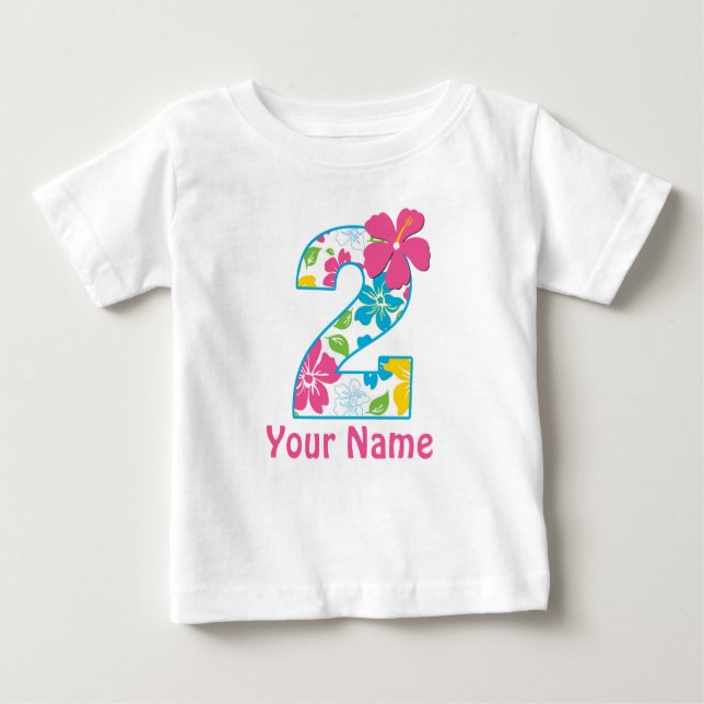 2nd Birthday Tropical Personalized Shirt (Front)
