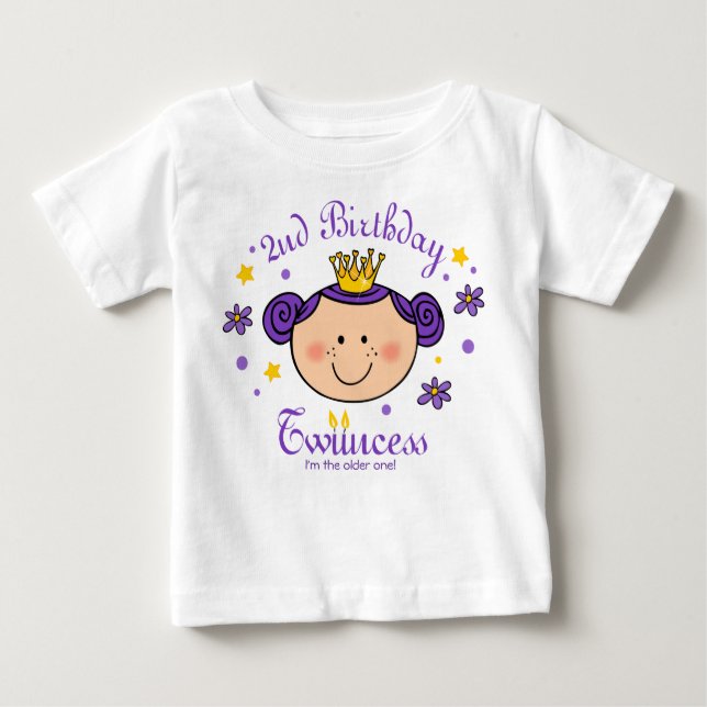 2nd Birthday Twincess Personalized Shirt (Front)