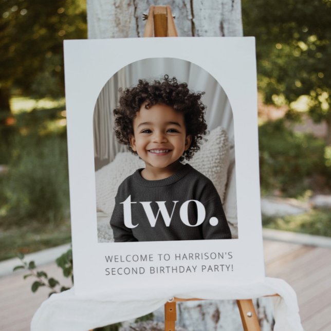 2nd Birthday Two Arched Photo Welcome Sign (Zazzle 2nd Birthday Two Arched Photo Welcome Sign)