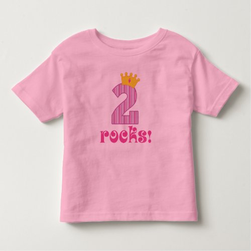 2nd Birthday Two Rocks Princess Ruffle Tshirt