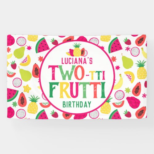 2nd Birthday Two_tti Frutti Fruit Birthday Party Banner
