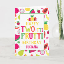 2nd Birthday Two-tti Frutti Fruit Birthday Party Card