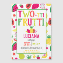 2nd Birthday Two-tti Frutti Fruit Birthday Party Magnetic Invitation