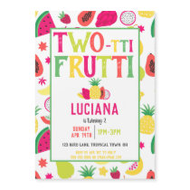2nd Birthday Two-tti Frutti Fruit Birthday Party Magnetic Invitation