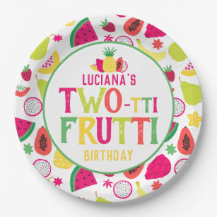 2nd Birthday Two-tti Frutti Fruit Birthday Party Paper Plates