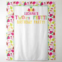 2nd Birthday Two-tti Frutti Fruit Birthday Party Tapestry