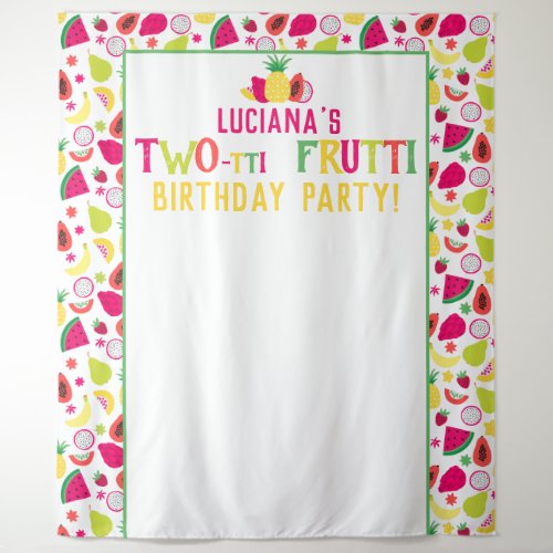 2nd Birthday Two_tti Frutti Fruit Birthday Party Tapestry