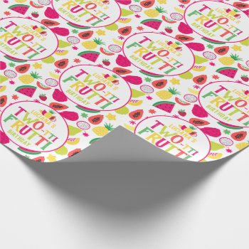 2nd Birthday Two-tti Frutti Fruit Birthday Party Wrapping Paper by LilPartyPlanners at Zazzle