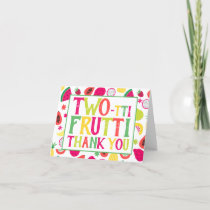 2nd Birthday Two-tti Frutti Fruit Thank You Card