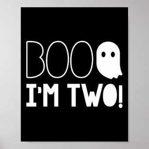 2nd Birthday Two Year Old Boo I'm Two! Halloween G Poster