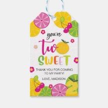 2nd Birthday TWOTTI FRUITTI Fruit Thank You Tag