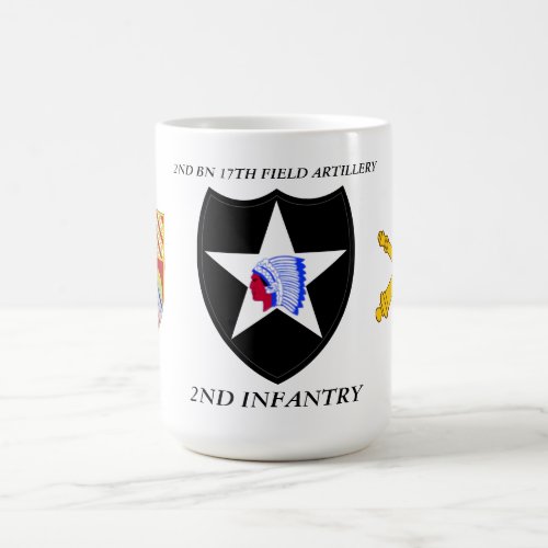 2ND BN 17TH FIELD ARTILLERY 2ND INFANTRY DIVISION COFFEE MUG