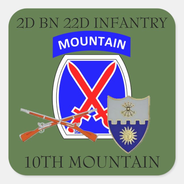 2ND BN 22ND INFANTRY 10TH MOUNTAIN STICKERS (Front)